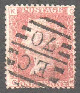 Great Britain Scott 33 Used Plate 174 - GK - Click Image to Close